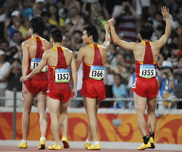 中国队4x100接力什么时候拿牌（2008奥运会4x100决赛）