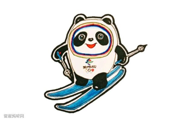 2021奥运会滑雪图片绘画（奥运会吉祥物简笔画儿童）